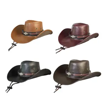 Lääne Kauboi Müts Stiilne Cowgirl Müts Täiskasvanute Lai Nokk ühise Põllumajanduspoliitika Jazz Caps Halloweeni Karneval Klubi Baar Cosplay Kleit üles