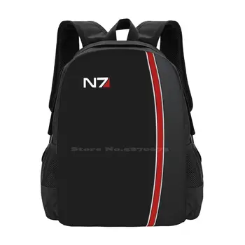 N7 Mass Effect Embleemi! Hot Müük Seljakott Fashion Bags N7 Masseffect Commandershepard Femaleshep Bioware Eagames Garrus Tali