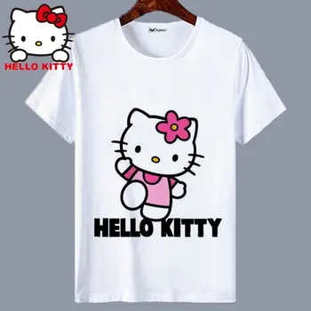 Naljakas Hello Kitty Vanema-lapse T-särgid Pere sobiva T-Särgid Ema ja Poeg Särk Laste Sanrio Anime tee Tüdruk Poisi Riided