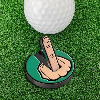 Naljakas Keskmise Sõrme Palli Sm Kingitused Metallist Eemaldatav Golf Mütsid Klambrid Palli Positsiooni Golfimängija Mark