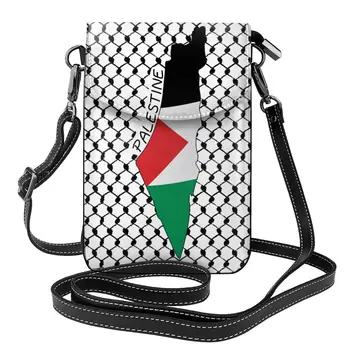 Palestiina Lipu Kaart Õlakott Kufiya Hatta Lahtiselt Esteetiline Naiste Kotid Nahast Reisi Naine Rahakott