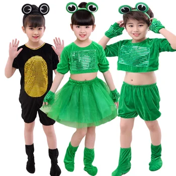 Roheline Tüdrukud, Ballett Kleit Lastele Tüdruk Jazz Tantsu Kostüümid Tüdrukute Loomade Konn Tulemuslikkuse Kostüüm Laps Etapi Dancewear