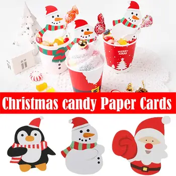 Santa Claus Pingviin Paber-Kaardid Pakett DIY Kiletamine Hüppab Šokolaadi Aasta Candy Jõulud Kingitus Uus Kaunistamiseks Kook E9G0