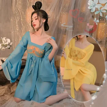 Seksikas Hanfu Kleit Iidse Hiina Stiilis Traditsiooniliste Rõivaste Naine Kostüümid Roleplay Vaata-through Fairy Seelik Cosplay Täiskasvanute Riided