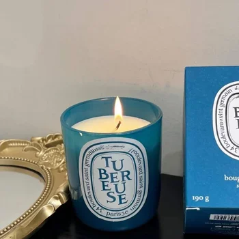 Sinine Piiratud Tuberoosi Lõhnastatud Küünlad Prantsusmaa Aroom Seenior Romantiline Difuusor Kodu Lõhnaaine Püsiv Õhu Kaaslane Lõhn Kingitus
