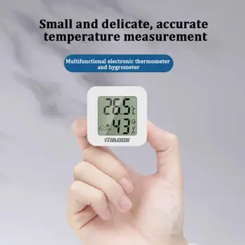 Sise-Mini Termomeeter Hygrometer elutoas LCD Digitaalne Temperatuuri-Niiskuse Mõõtja Anduri ilmajaamas Kell Arvesti Tööriist