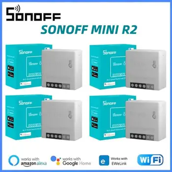 SONOFF Mini R2 Wifi Smart Switch MINIR2 2-Tee Moodulid eWeLink APP DIY Lüliti Juhtmeta Kaugjuhtimispult Tööd Alexa Google Kodu