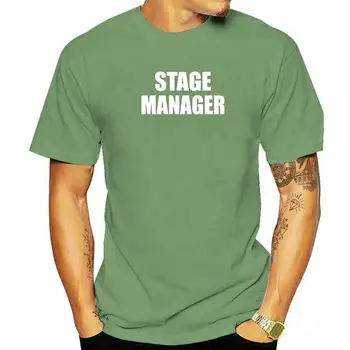 Stage Manager Valge Kiri Mustal Ühel Pool T-Särk Puuvillane Tops Särgid Täiskasvanud Cosie Tshirts Vabaaja Valitsevate
