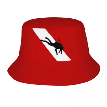 Sukelduge Lipu Mull Punane Valge Ämber Müts Meestele, Naistele, Unisex Mood Sukeldumine Suvel Kalamehe Müts