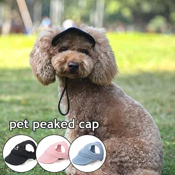 Suvel Lemmiklooma Koera Kork Kõrva Värviga Baseball Caps keskmised Väikesed Koerad kulumiskindel Sun-tõend Kass Koer Müts Lemmikloomade Tarvikud