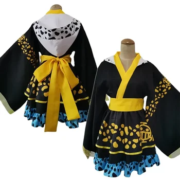 Trafalgar D. Vee Seaduse Kleit Kimono Seelikud Ühes Tükis Cosplay Kostüüm Halloween Carnival Sobiks Rolli Mängida Riided Ladie Täiskasvanud