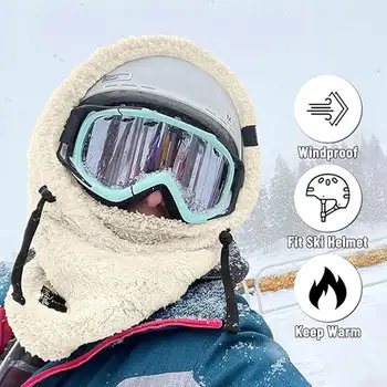 Unisex Soe Ski Kapuutsiga Sall Arktika Velvet Kapuuts Suusa Mask Uus Soe Vahend, 3 in 1 Soe Kapuuts Reguleeritav Matkamine, pea-ja Kaelarätikud