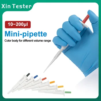 Xin Tester Labor, Pipett Mini Pipetiga 10-200ul Micropipette Käsitsi Üksiku Kanali Fikseeritud Maht Pipetti