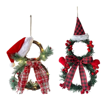 Y1UU LED Valgustusega Jõulud Pärg Müts Hõõguv Ornament, Restoran, Kodus Kaunistused
